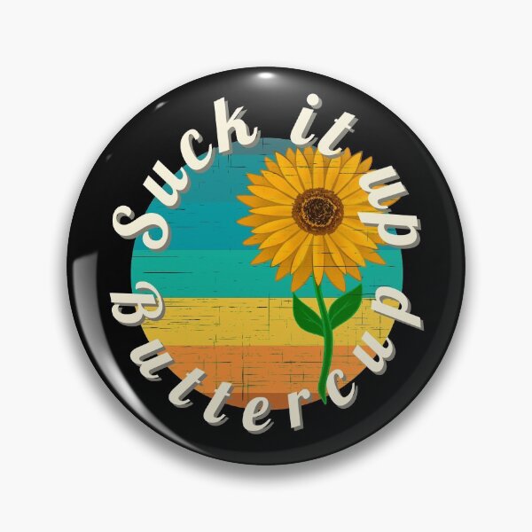 Item preview, Suck It Up Buttercup Retro Striped Sunflower designed and sold by Zurickdesigns.