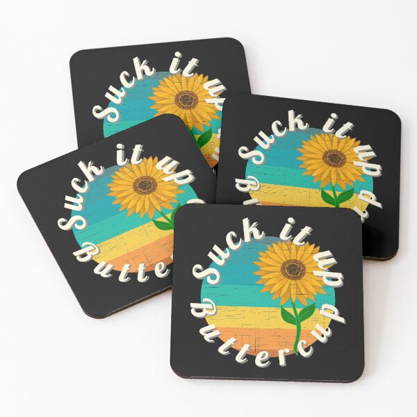 Item preview, Suck It Up Buttercup Retro Striped Sunflower designed and sold by Zurickdesigns.