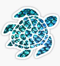 Blue Sea Turtle Sticker