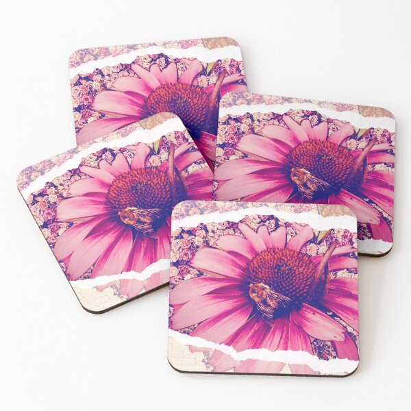 Item preview, Bumble Bee On Echinacea on a Bed of Roses  designed and sold by FringyGingy.