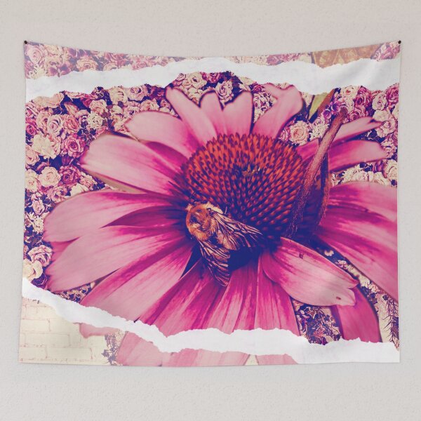 Item preview, Bumble Bee On Echinacea on a Bed of Roses  designed and sold by FringyGingy.