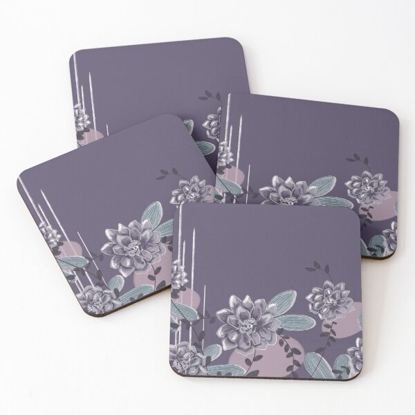 Item preview, Purple flower patterns designed and sold by Mallory Bernard.