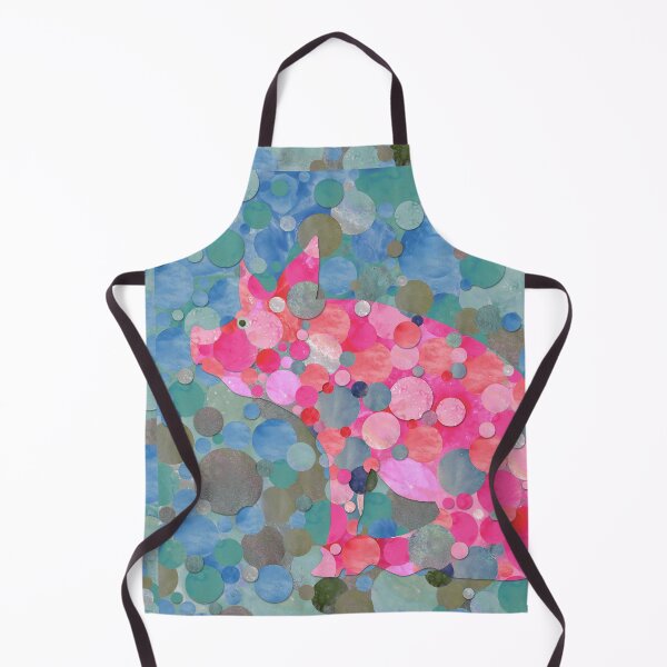 Item preview, Whimsical Big Pink Pig Art Mosaic Artwork designed and sold by Sharon Cummings Art.