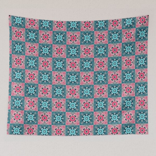 Item preview, Vintage ceramic tiles light blue and pink pattern designed and sold by urban-color.