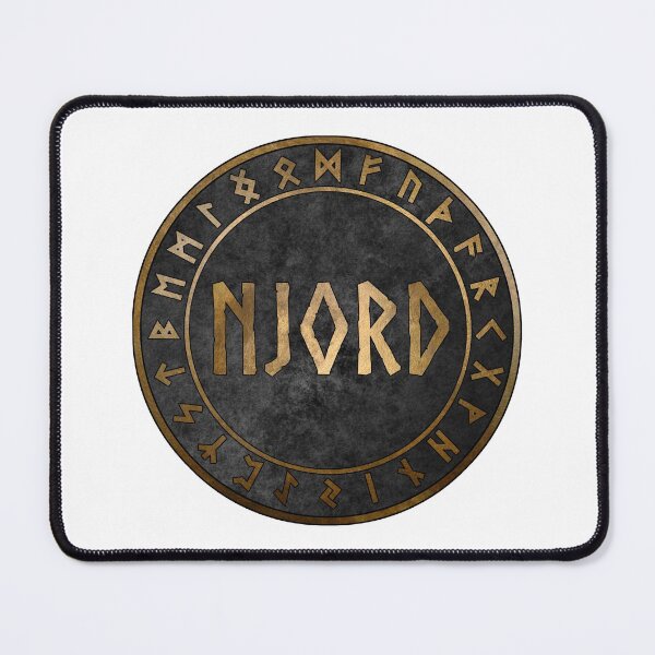 Item preview, Njord Norse God of the Sea Viking Runes designed and sold by Agema Apparel.