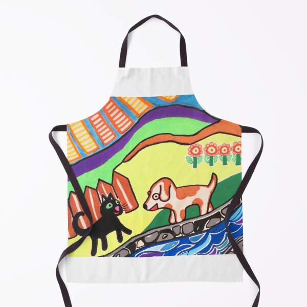 Item preview, Happy Cat and Dog Walk by the River designed and sold by SillaHoekstra.