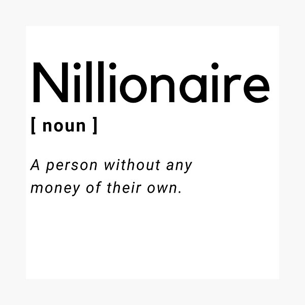 Item preview, Nillionaire definition designed and sold by Amine-Creation.