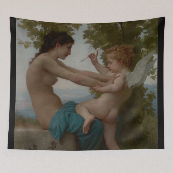 Item preview, Young Woman Defending Herself Against Eros (Love) Painting designed and sold by Anaksarxos.
