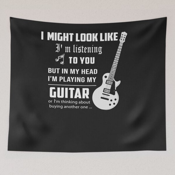 Item preview, I might look like I'm listening to you, but in my head I'm playing my Guitar TSHIRT Classi designed and sold by troyMmandeville.