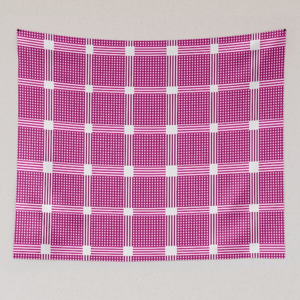 Item preview, Criss Cross Wide Line Pattern in Alternating Shades of Magenta designed and sold by Neil Feigeles.