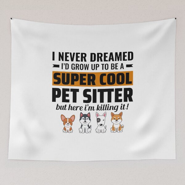 Item preview, Pet Sitter Sitting Dog Walker Animal Funny Gift designed and sold by CuteDesigns1.