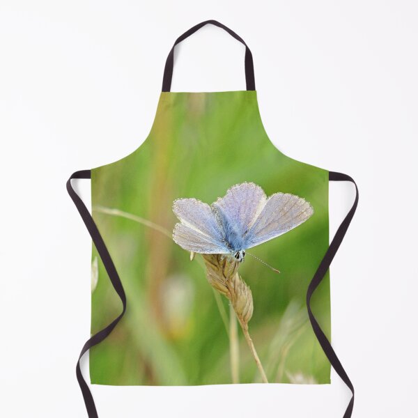 Item preview, blue butterfly on wheat designed and sold by Bethan Rose Studio.