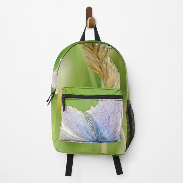 Item preview, blue butterfly on wheat designed and sold by Bethan Rose Studio.
