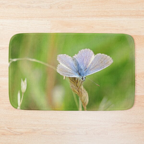 Item preview, blue butterfly on wheat designed and sold by Bethan Rose Studio.