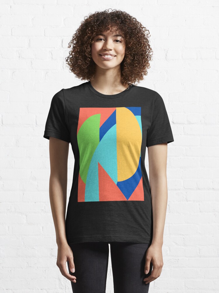Cutout Geometric-print Cotton T-shirt-