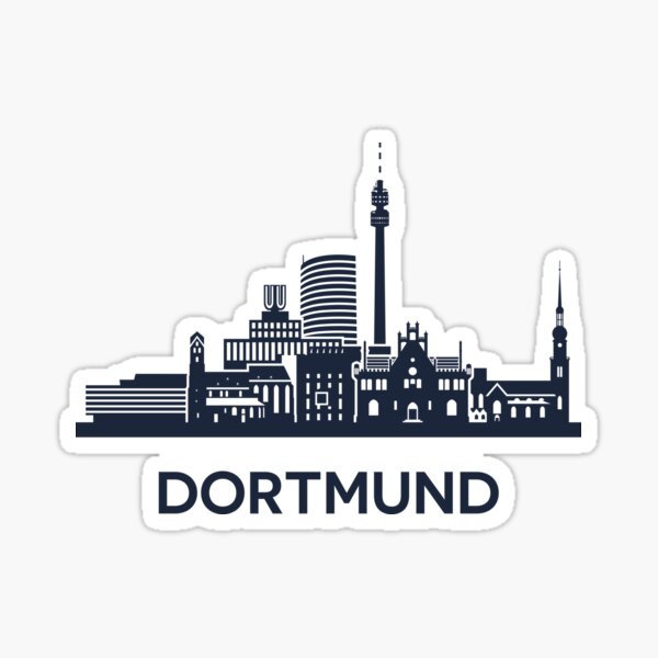 Dortmund Skyline Emblem Sticker