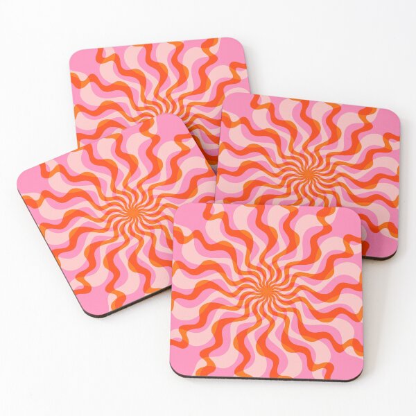 Item preview, Swirl 70s Retro Abstract Pink and Orange designed and sold by trajeado14.