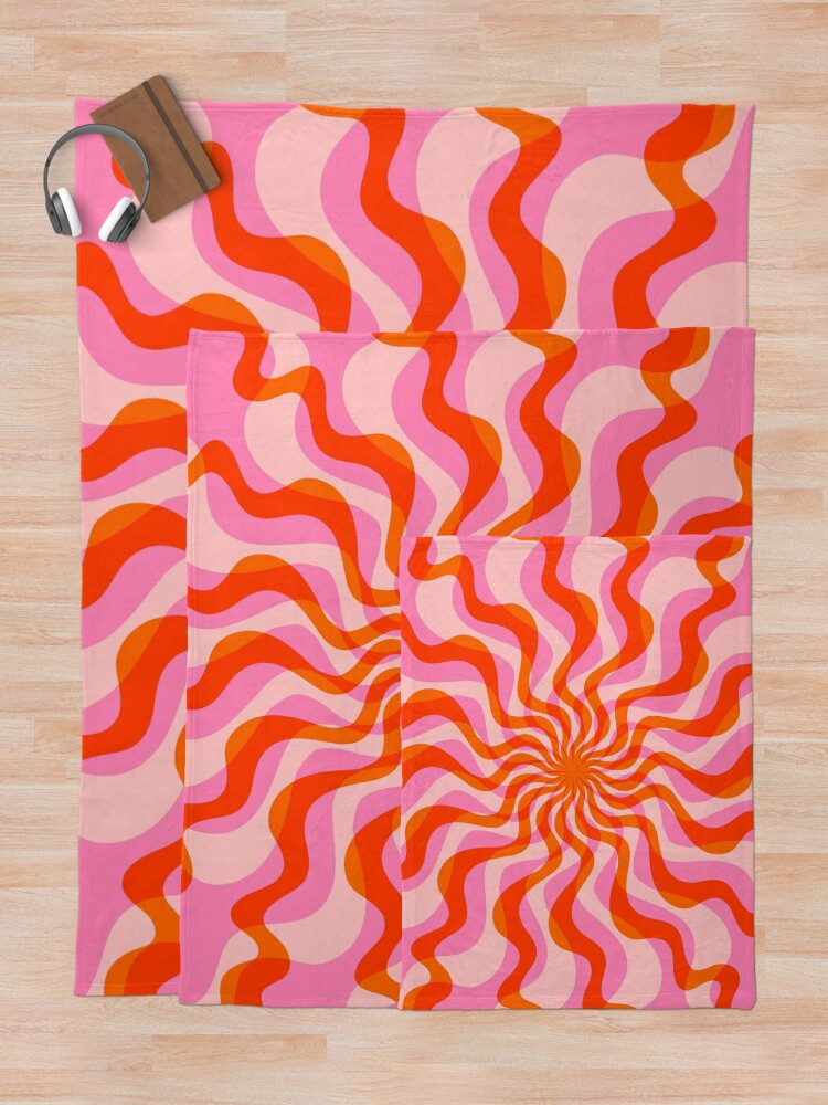 Pink and outlet orange throw blanket