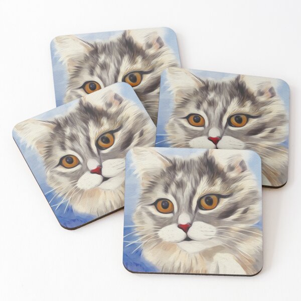 Item preview, Fluffy Cat art designed and sold by Karen Harding Art and Illustration .
