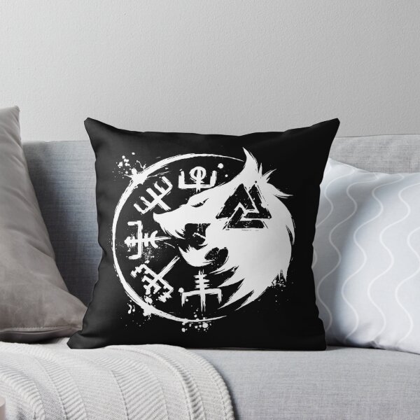Item preview, Fenrir Wolf - Vegvisir Valknut designed and sold by anziehend.