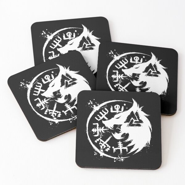 Item preview, Fenrir Wolf - Vegvisir Valknut designed and sold by anziehend.
