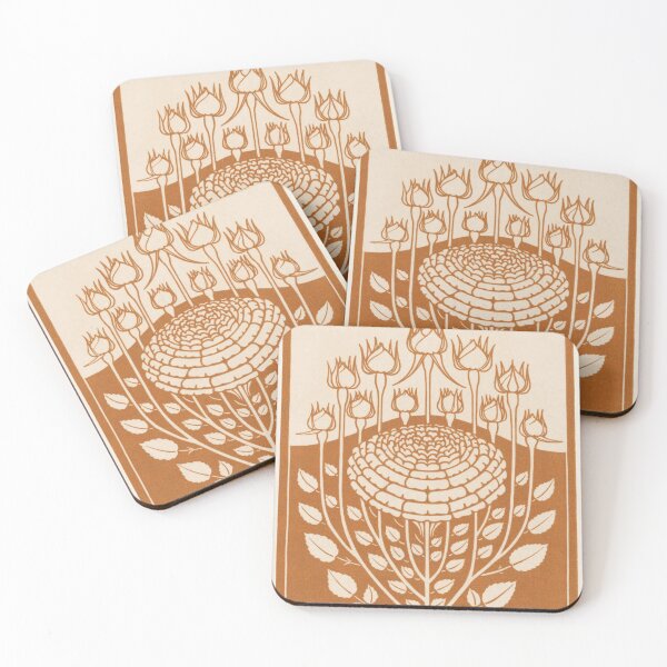 Item preview, JJulie de Graag - Rose bush, flower simple brown paiting  designed and sold by FrostMintStudio.