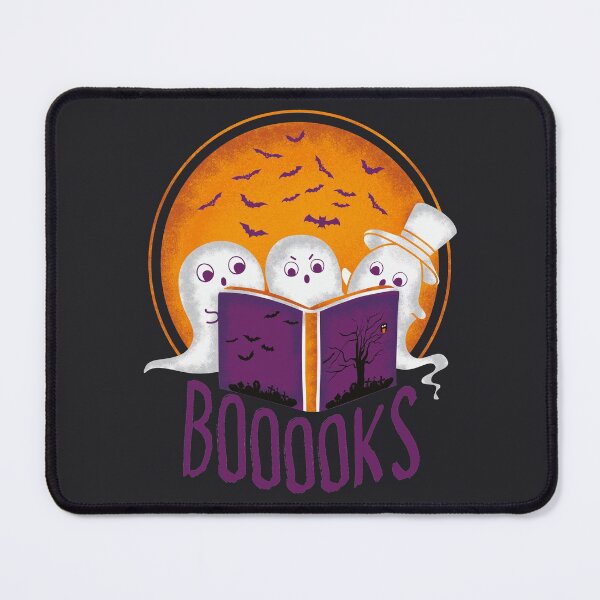 Item preview, CUTE BOOOOKS GHOSTS READING FUNNY HALLOWEEN BOOK LOVER SPOOKY BOOKWORM AND LIBRARIAN RETRO DISTRESSED SUNSET THEME designed and sold by zenturtlemerch.