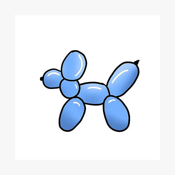 Blue balloon animal Photographic Print