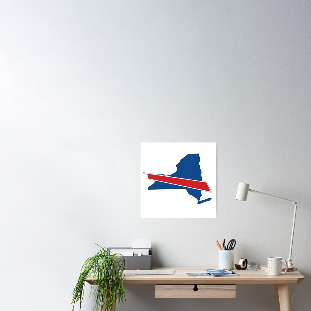 New York State Outline Buffalo Bills Poster for Sale by Kathleen Creative