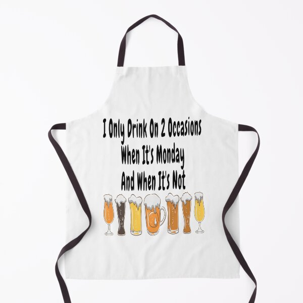 Item preview, I Only Drink On 2 Occasions When It's Monday And When It's Not with Frothy Beer Glasses Design designed and sold by Craftynistia.