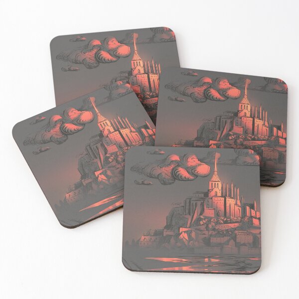 Item preview, Sunset over Mont-Saint-Michel - Original Artwork - Art by Eliott Sontot designed and sold by Eliott Sontot.