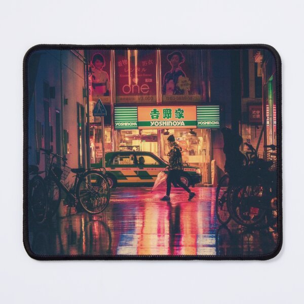 Item preview, Neon City Style Side View Of An Alley In Tokyo Japan At Night designed and sold by Red-ElYoubi.