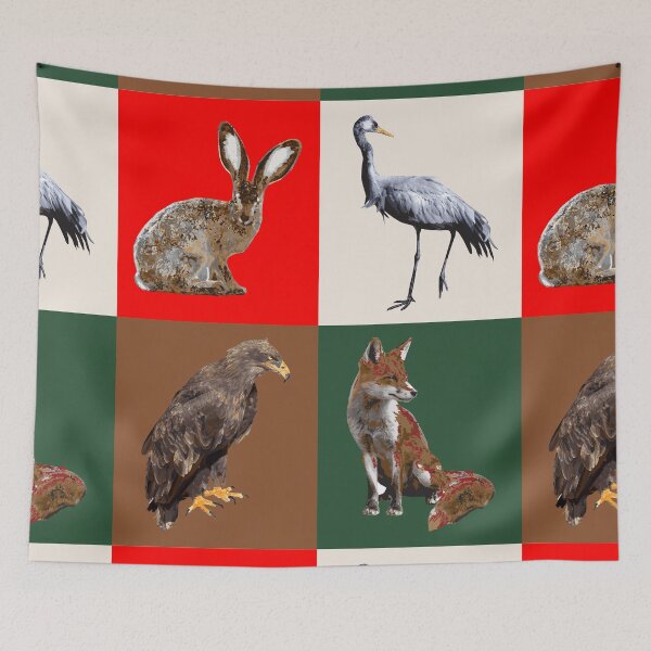 Item preview, 65 MCMLXV ABBAnimals Hare, Crane, Eagle and Fox Print designed and sold by 65 MCMLXV.