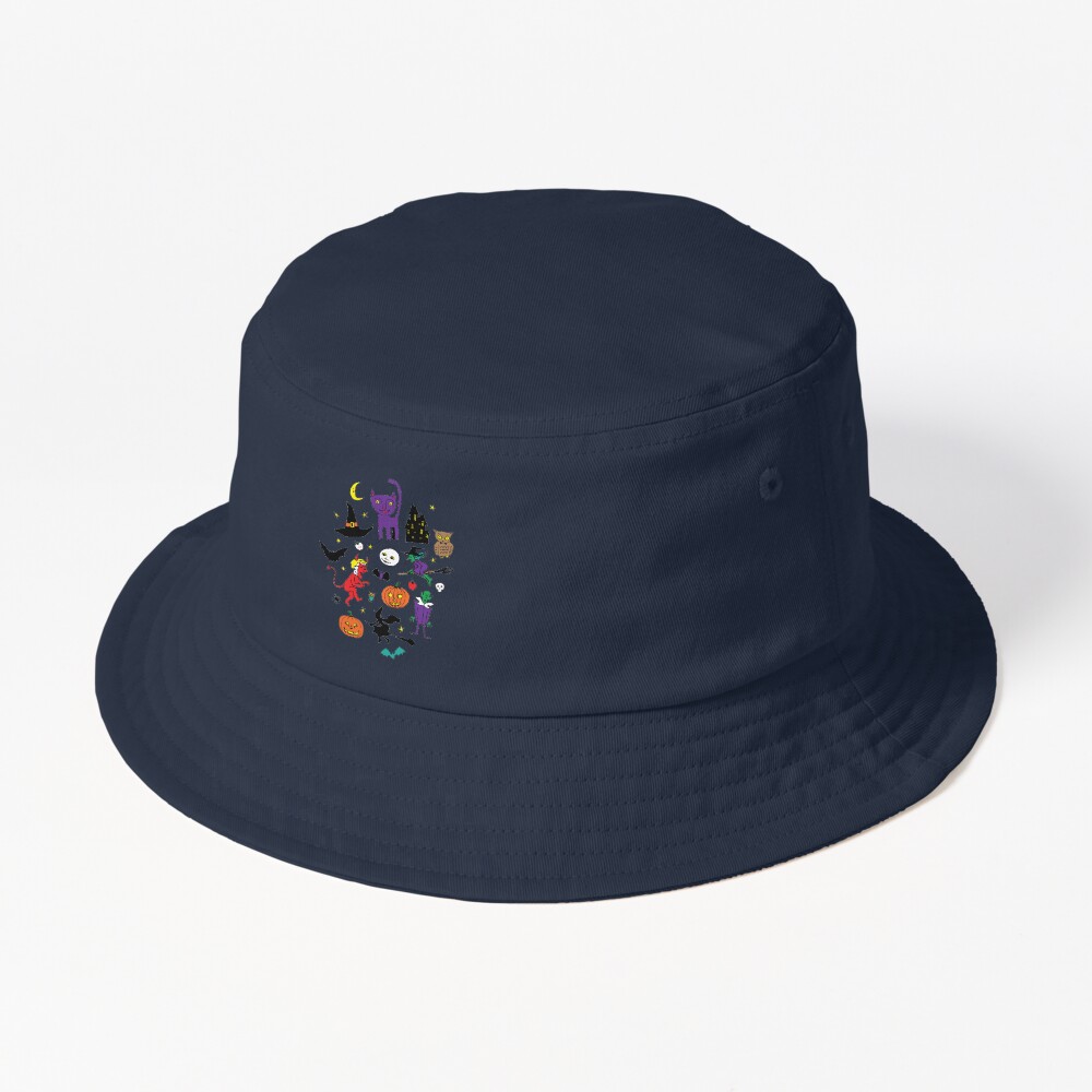 Retro Halloween - original - Halloween pattern by Cecca Designs Bucket Hat