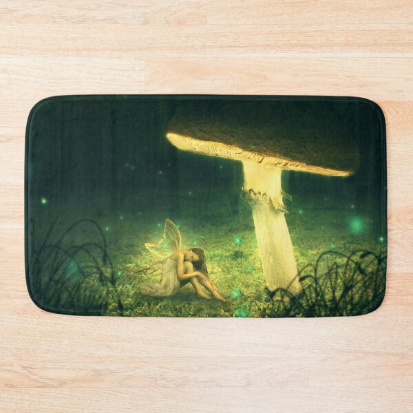 Item preview, Fairy in the light of a mushroom in the fantasy forest designed and sold by brendanre.