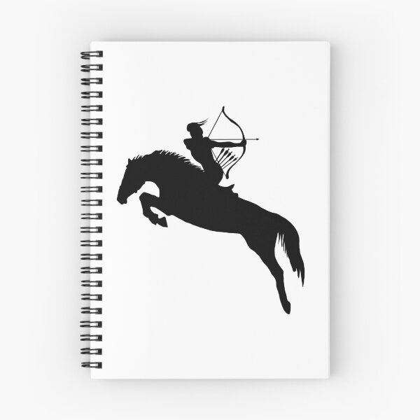 Item preview, Horse archer on leaping horse silhouette designed and sold by NerdScribblings.