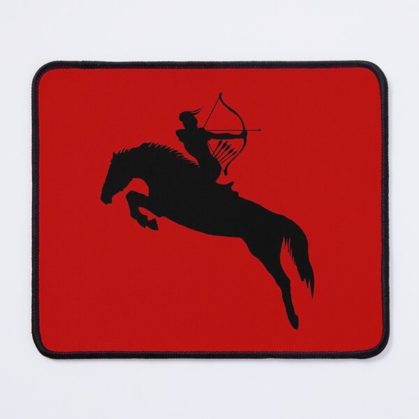 Item preview, Horse archer on leaping horse silhouette designed and sold by NerdScribblings.