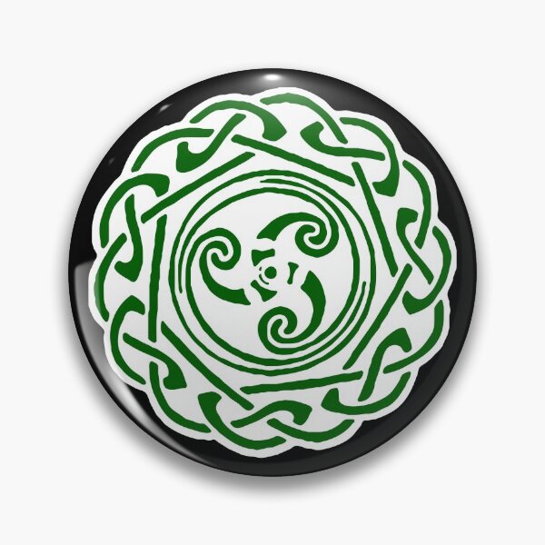 Item preview, White Green Celtic Knot Druid Pagan Gaelic Irish Scottish Symbol designed and sold by SeanMcArthur.