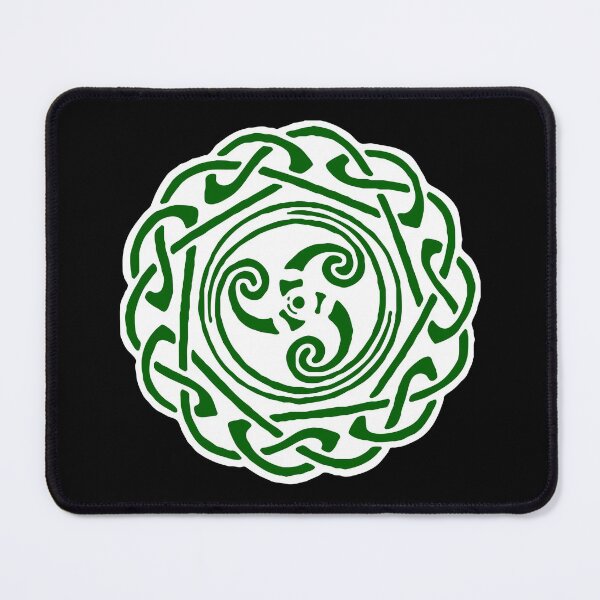 Item preview, White Green Celtic Knot Druid Pagan Gaelic Irish Scottish Symbol designed and sold by SeanMcArthur.