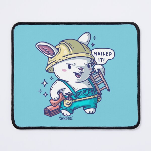 Item preview, Roofer bunny rabbit nailed it designed and sold by SPIRIMAL.