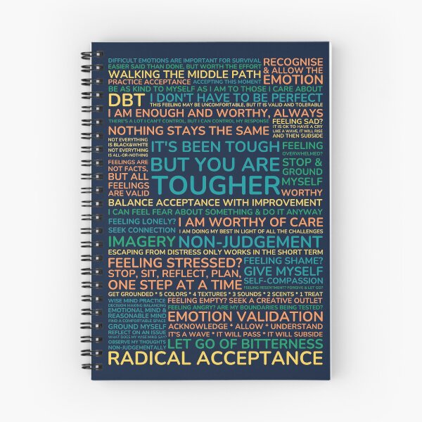 Item preview, It has been tough, but you are tougher. DBT Wise Mind, Radical Acceptance, Grounding. You are worthy and deserving of care designed and sold by Orianah.