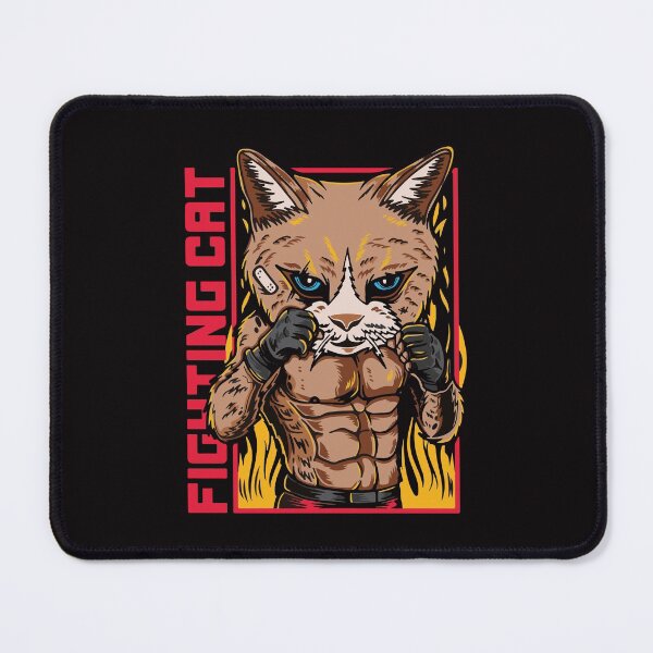 Item preview, Cat fighter cartoon with vintage retro martial art designed and sold by HichamMissiame.