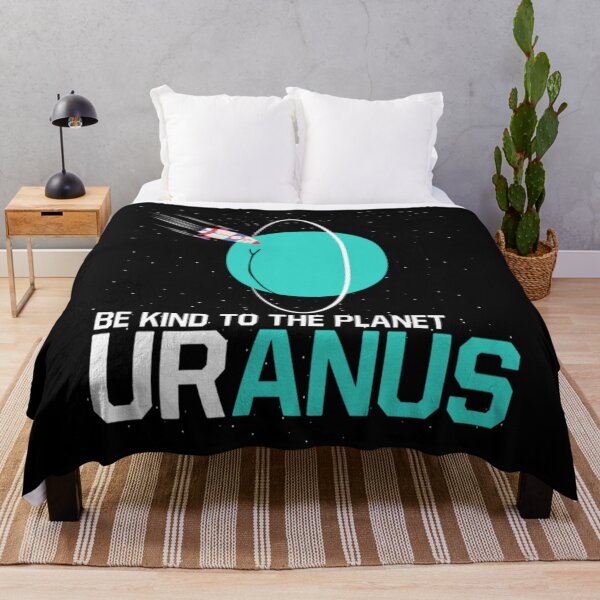 Aperçu de l'œuvre T-shirt UranusSoyez gentil avec la planète Uranus Planet Universe créée et vendue par BarraLawrene.