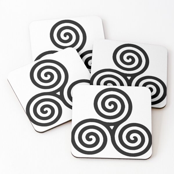 Item preview, Celtic Triskelion Swirl Triskele Druid Pagan Spiral Black designed and sold by SeanMcArthur.