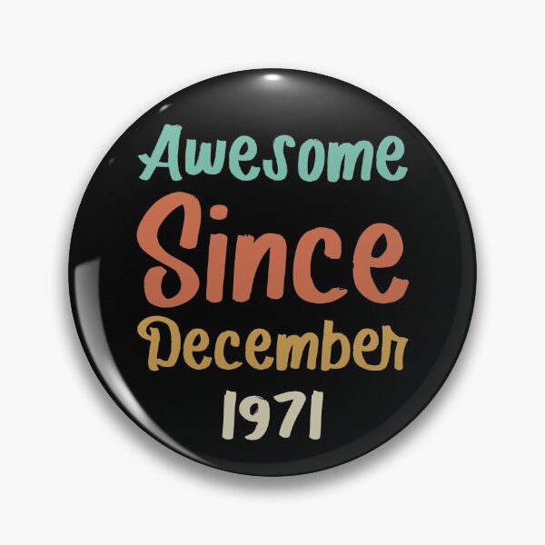 Item preview, awesome since december 1971 Birthday Born In 50th Birthday Gift Vintage designed and sold by aloha project.