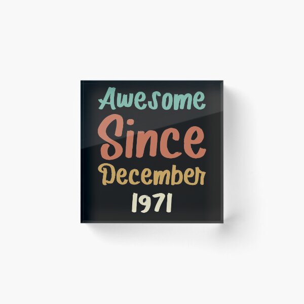 Item preview, awesome since december 1971 Birthday Born In 50th Birthday Gift Vintage designed and sold by aloha project.