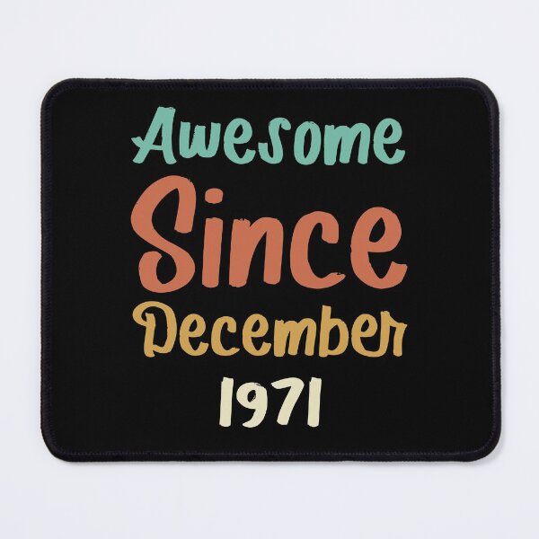 Item preview, awesome since december 1971 Birthday Born In 50th Birthday Gift Vintage designed and sold by aloha project.