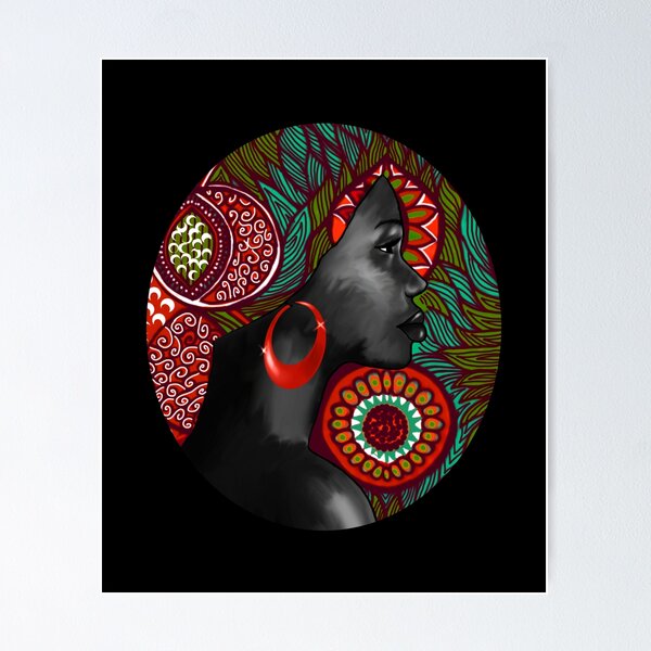 Item preview, African Woman With Pattern designed and sold by Wisequist.
