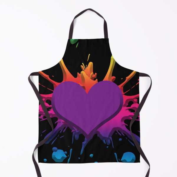 Item preview, creative purple heart in a multicolored blob designed and sold by vilma3000.