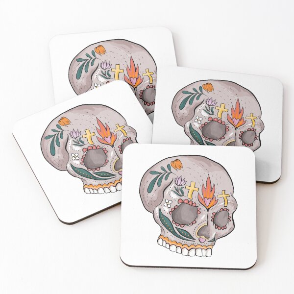 Item preview, Fire Rose Of Skull Sticker designed and sold by Water Flick.